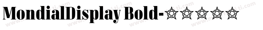 MondialDisplay Bold字体转换